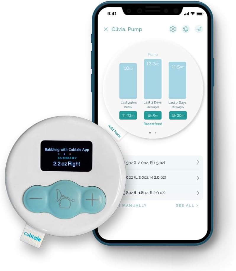 Cubtale Smart Pump Tracker - Pump Cub: On-The-Spot One-Press Baby Care Logger, Reminders, Notifications, Routines, Multiple Caregivers, Pediatrician & Expert Support - Image 1